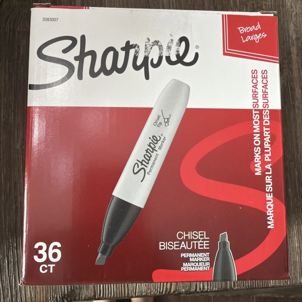 SHARPIE Permanent Markers Chisel Tip Black 36 Count Brand New missing 1